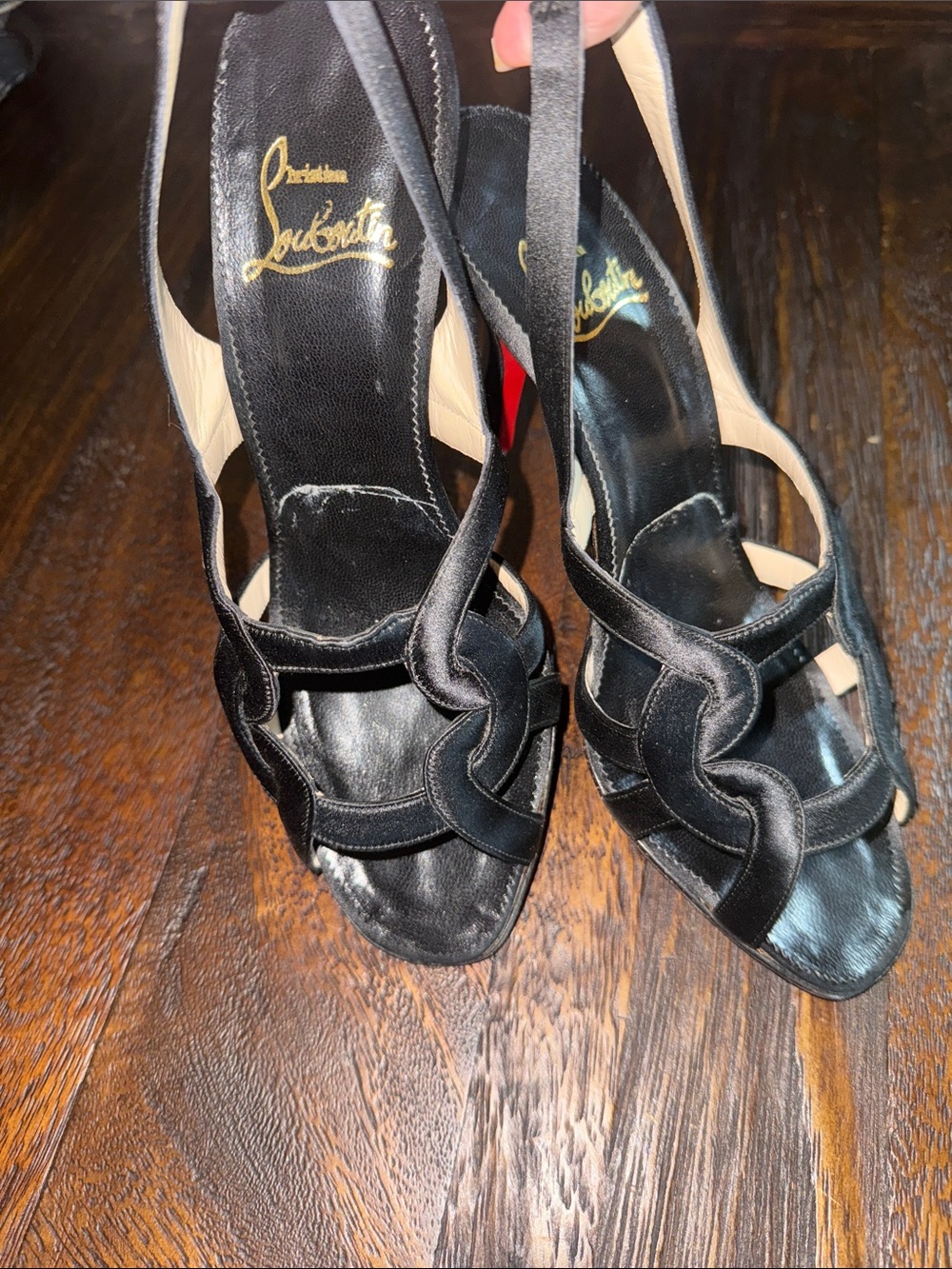 Black and Nude Slingback Heels
